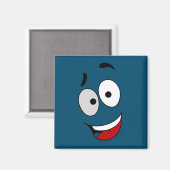 Glückliche Magnete - Kook Art - Behielt lächelnd u Magnet (Vorderseite/Rückseite)