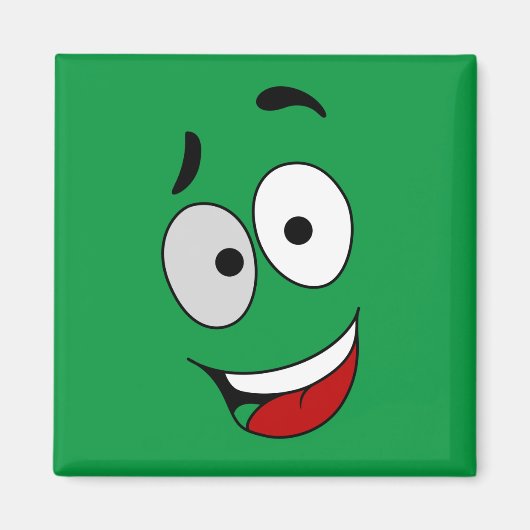 Glückliche Magnete - Kook Art - Behielt lächelnd u Magnet (Vorne)