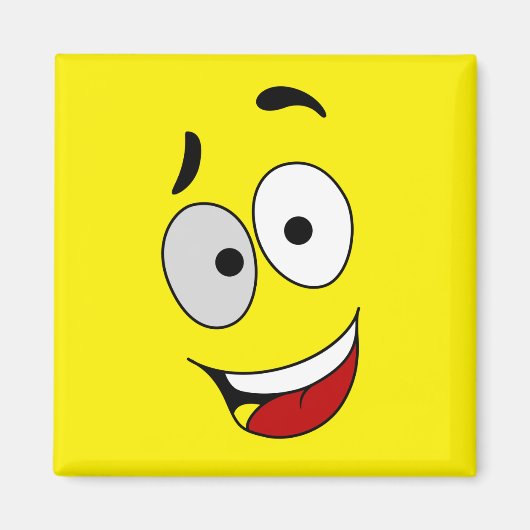 Glückliche Magnete - Kook Art - Behielt lächelnd u Magnet (Vorne)