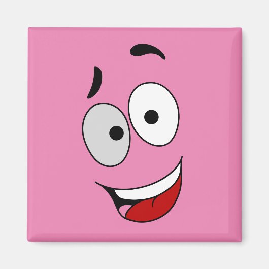 Glückliche Magnete - Kook Art - Behielt lächelnd u Magnet (Vorne)