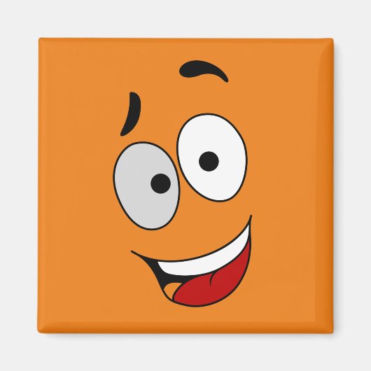 Glückliche Magnete - Kook Art - Behielt lächelnd u Magnet (Vorne)