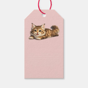 Glückliche Maine Coon Katze Cozy Positive Vibes De Geschenkanhänger
