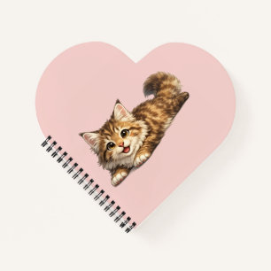 Glückliche Maine Coon Katze Cozy Positive Vibes De Notizblock