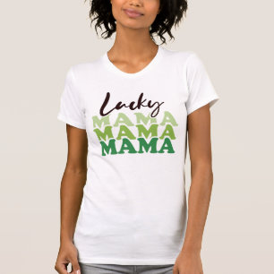 Glückliche Mama Grüner St. Patrick's Day T-Shirt