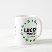 Glückliche Mama Kaffeetasse - Personalisiertes Ges (VorderseiteRechts)