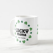 Glückliche Mama Kaffeetasse - Personalisiertes Ges (Vorderseite Links)