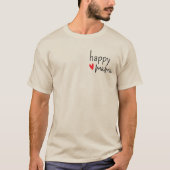 Glückliche Mama Minimal Herz Design T-Shirt (Vorderseite)
