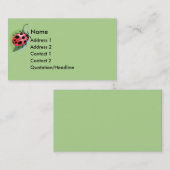 Glückliche Marienkäfer-Visitenkarte KRW Visitenkarte (Vorne/Hinten)