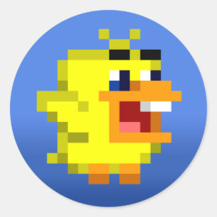 Glückliche Matchy Vogel-Aufkleber Runder Aufkleber