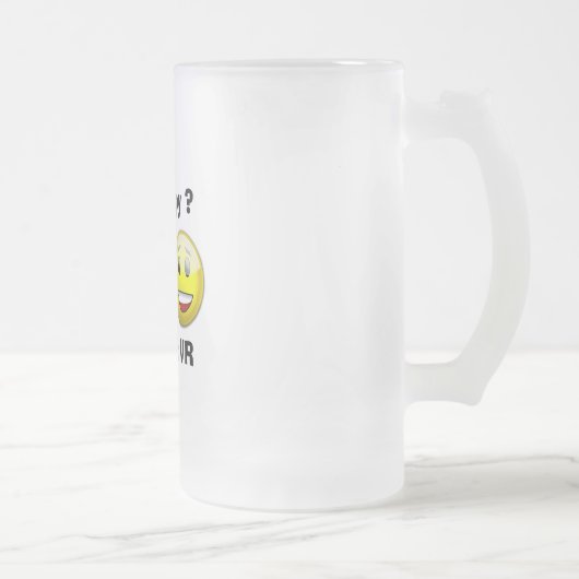 Glückliche" mattierte Tasse "RV (Rechts)