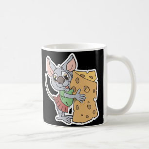 glückliche Maus mit Käse Kaffeetasse