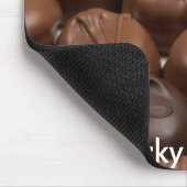 Glückliche Maus mit Schokolade! Mousepad (Ecke)