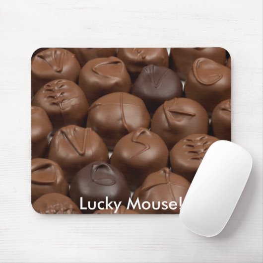 Glückliche Maus mit Schokolade! Mousepad (Mit Mouse)