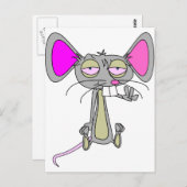 Glückliche Maus Postkarte (Vorne/Hinten)