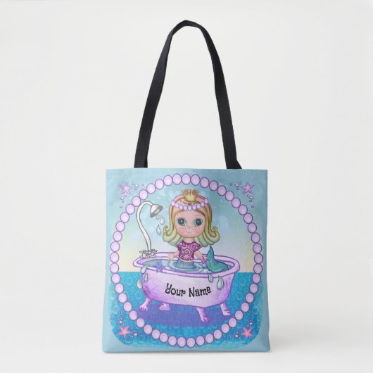 Glückliche Meerjungfrau Bad Tasche (Vorderseite)