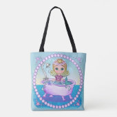 Glückliche Meerjungfrau Bad Tasche (Rückseite)