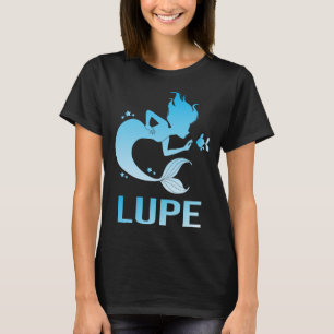 Glückliche Meerjungfrau - Lupe Name T-Shirt