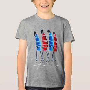 Glückliche Menschen Maasai-Kunst: Street Style   k Tri-Blend Shirt