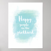 Glückliche Menschen sind die hübsche Wasserfarbe Poster (Vorne)