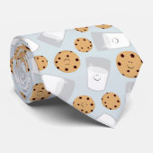 Glückliche Milch und Plätzchen hellblau Krawatte (Gerollt)