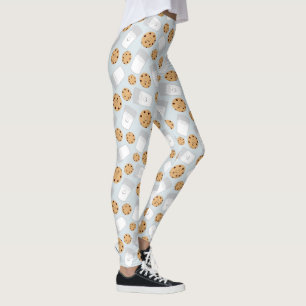 Glückliche Milch und Plätzchen hellblau Leggings