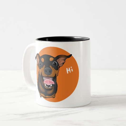 Glückliche minimale zweifarbige tasse (Vorderseite Links)