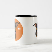 Glückliche minimale zweifarbige tasse (Mittel)