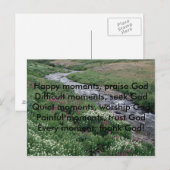 , Glückliche Momente, Lob GottSchwierige Zeit ... Postkarte (Vorne/Hinten)