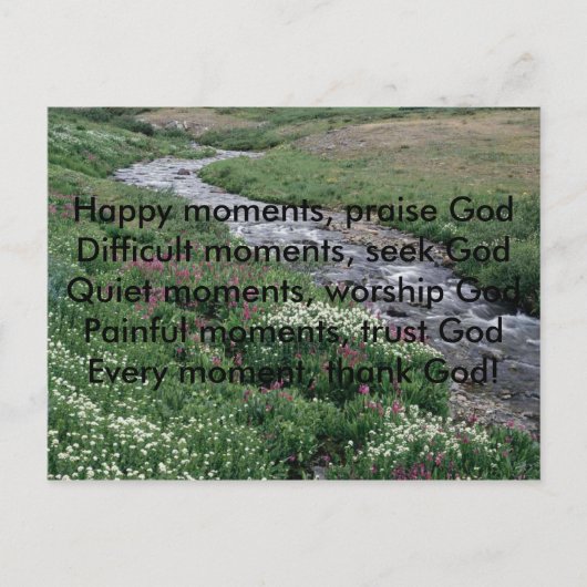 , Glückliche Momente, Lob GottSchwierige Zeit ... Postkarte (Vorderseite)