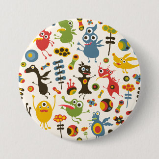 Glückliche Monster Button