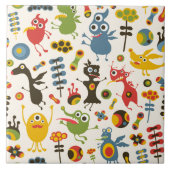 Glückliche Monster Fliese (Vorderseite)