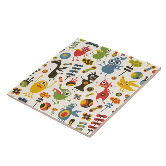 Glückliche Monster Fliese (Seite)