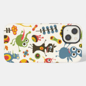 Glückliche Monster iPhone Hülle (Rückseite (Horizontal))