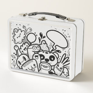 GLÜCKLICHE MONSTER-LUNCHBOX METALL BROTDOSE