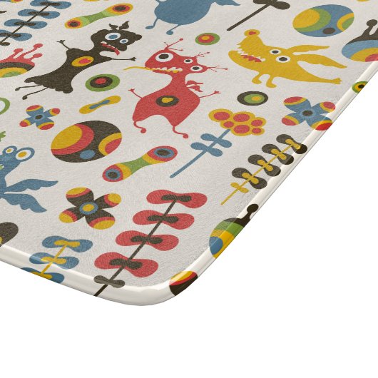 Glückliche Monster Schneidebrett (Ecke)