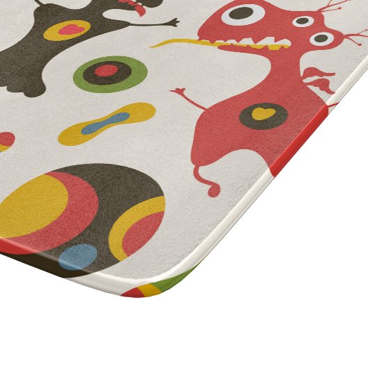 Glückliche Monster Schneidebrett (Ecke)