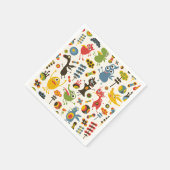 Glückliche Monster Serviette (Ecke)