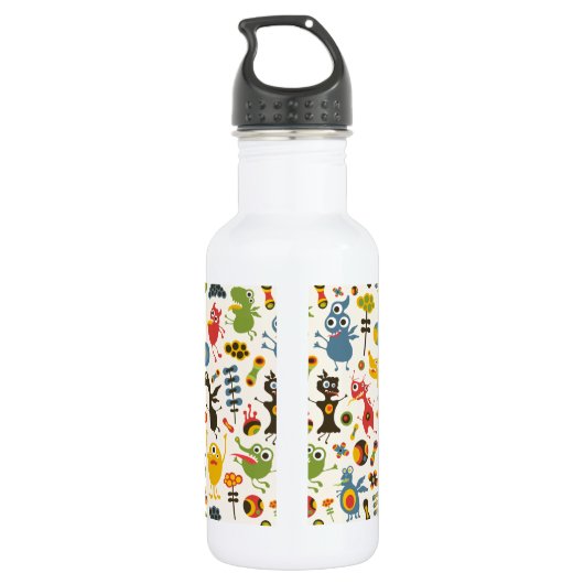 Glückliche Monster Trinkflasche (Rückseite)