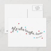 Glückliche Motivierend Anführungszeichen Postkarte (Vorne/Hinten)