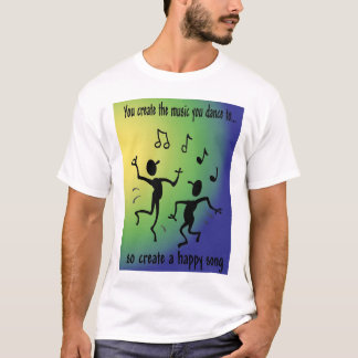 Glückliche Musik blau/Grün T-Shirt