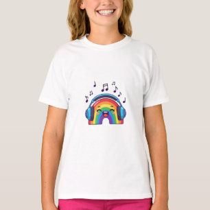Glückliche musikalische Regenbogenkinder T-Shirt
