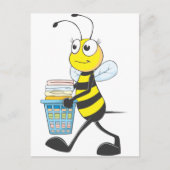 Glückliche Mutter Bee in ihrer Wäsche fertig geste Postkarte (Vorderseite)