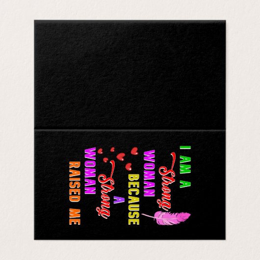 Glückliche Mütter fühlen Herzen Ich bin eine stark (Außenseite Aufgefaltet)