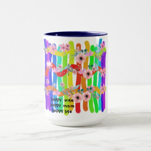 Glückliche Mutter glückliche Ehefrau glückliches L Tasse (Zentrum)