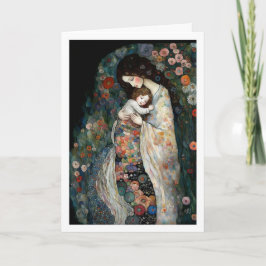 Glückliche Mutter Muttertag Mutter und Kind Malere Karte