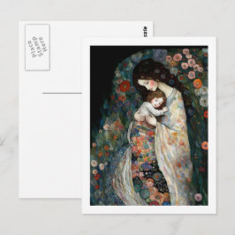 Glückliche Mutter Muttertag Mutter und Kind Malere Postkarte