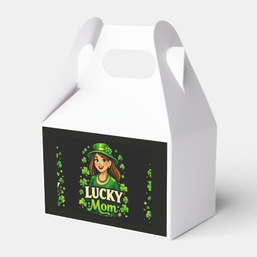 Glückliche Mutter – St. Patrick’s Day Kleeblatt-De Geschenkschachtel (Vorderseite)