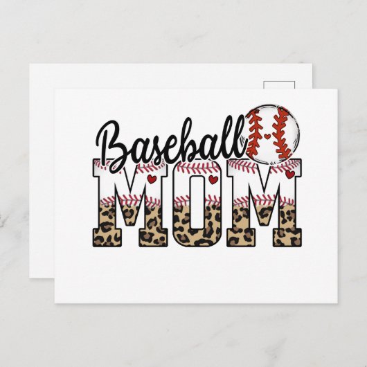 Glückliche Mutter Tag Baseball Mama!! Postkarte (Vorne/Hinten)