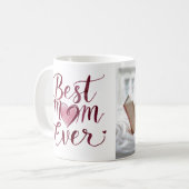 Glückliche Mutter Tag Beste Mama je Kaffeetasse (Vorderseite Links)