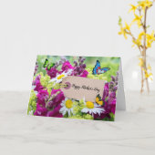 Glückliche Mutter Tag Bouquet geklappte Grußkarte Karte (Gelbe Blume)